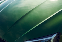 Bonnet of Audi RS5 in green